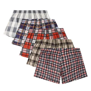 5 Piece Set Of Long Checkered Printed Aro Pants
