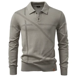 Autumn Winter Thermal Comfort Mens Polo Shirt