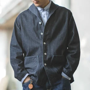 Casual Blue Washed Denim Cloth For Men