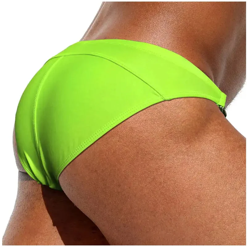 Men Bikini Waist Metal Buckle Beach Shorts - Afbeelding 3
