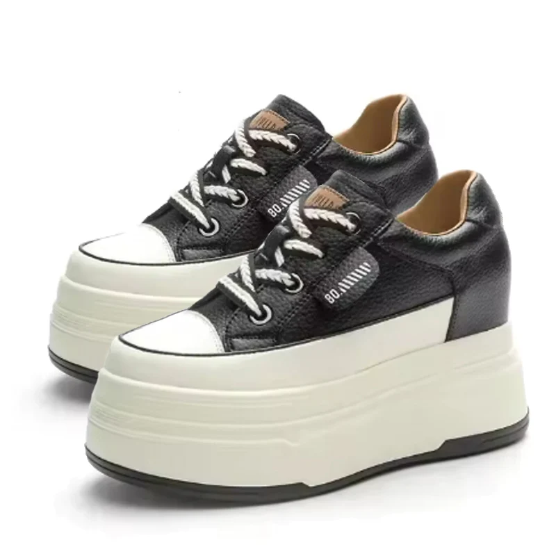Cow Suede Genuine Leather Platform Shoes 9cm - Afbeelding 2