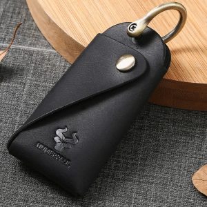 Crazy Leather Keychain Pouch Keys Storage Bag