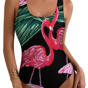 Tropical Flamingo Women Swimsuit One Piece