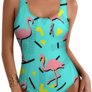 Stylish Tropical Flamingo Women Swimsuit One Piece