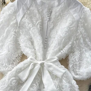Luxury 3D Flower Formal Evening Dress