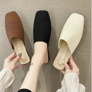 Sila™ 328 Low Heel Wear Knitted Flat Outing Sandals