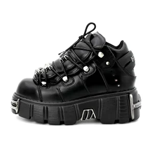 Women Rock Boots Metal Decor Punk Style Sneakers