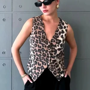 Leopard Print Vests For Women