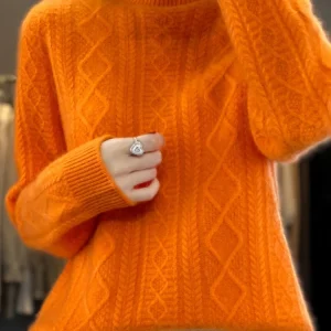 Women Mock Neck Sweater Clothes