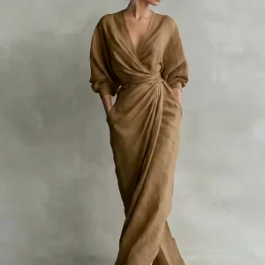 Sexy Neck Waist Wrapped Long Skirt