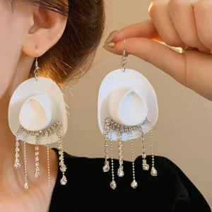 Creative Cowboy Hat Drop Dangle Earrings