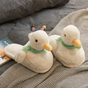Cute Duck Cotton Slippers For Women Cartoon Home