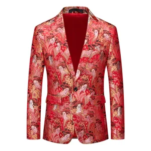 Fashion Men Luxury Party Stage Wedding Trend Jacket