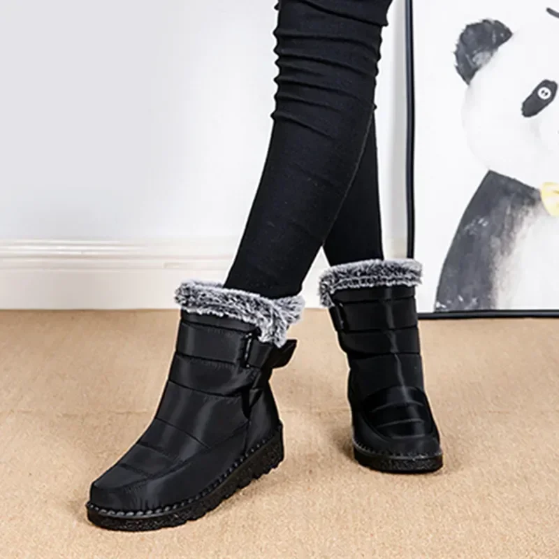 Faux Fur Long Plush Snow Boots Waterproof Winter Boots - Afbeelding 6