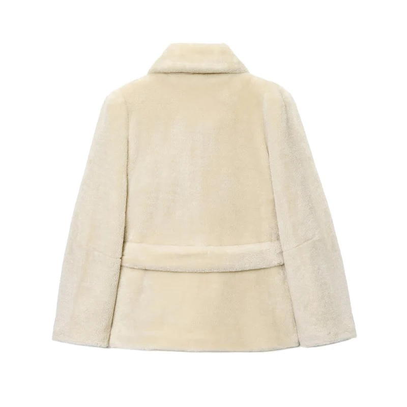 Faux Fur Plush Jacket Women Fluffy Demi-season Jackets - Afbeelding 6
