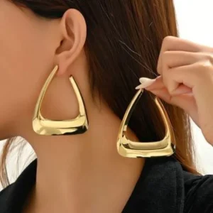 Irregular Geometric Hoop Earrings