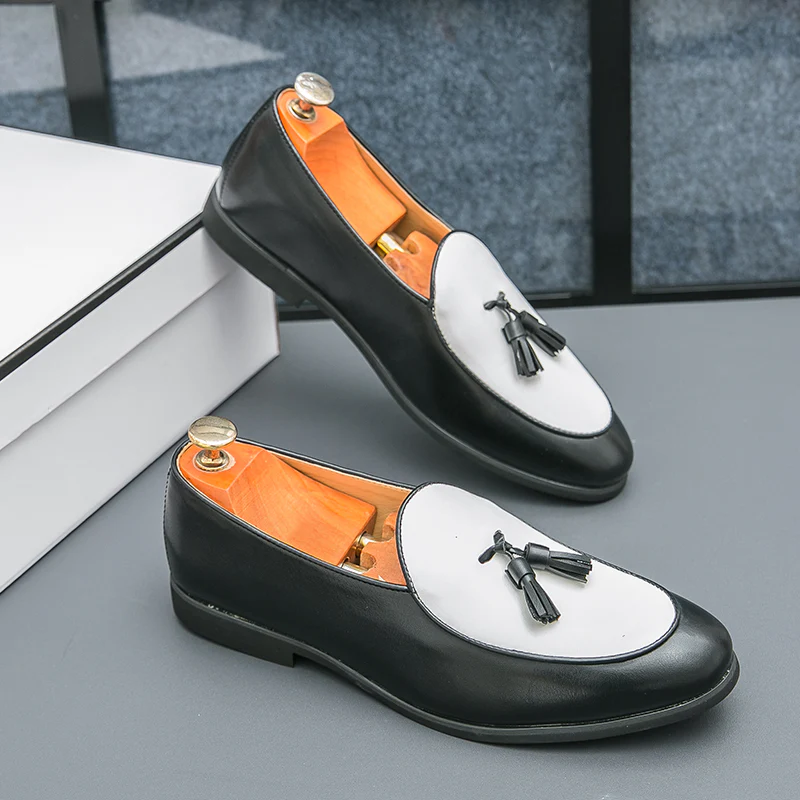Men Loafers Mix-colours Business Prom Dress Shoes - Afbeelding 6