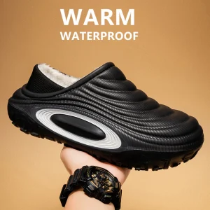 Fashion Cotton Men Slippers Winter Warm Plush Men Slippers