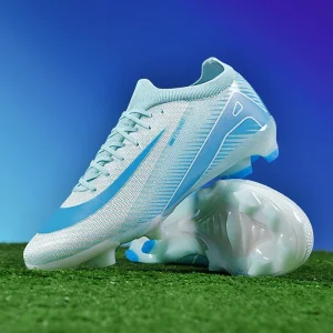 Men Soccer Shoes Ankle Cleats Grass Football Boots