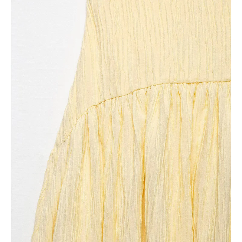 Pleated Slip Midi Dress Women Elegant Party Long Dresses - Afbeelding 7