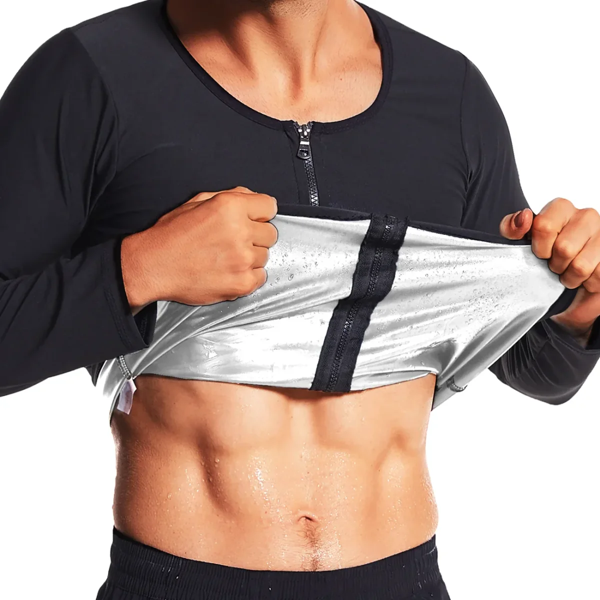 Men Long Sleeves Sauna Sweat Shirts - Afbeelding 3
