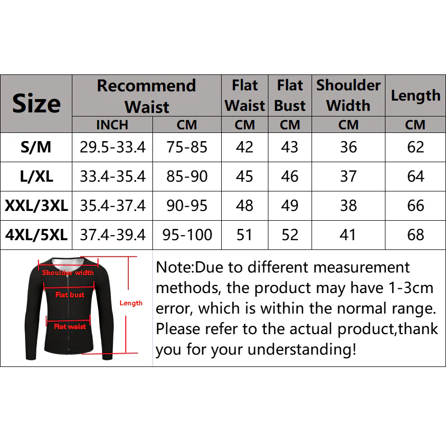 Men Long Sleeves Sauna Sweat Shirts - Afbeelding 7