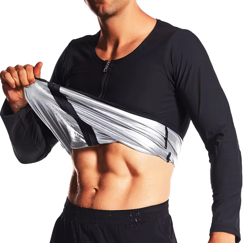 Men Long Sleeves Sauna Sweat Shirts - Afbeelding 8