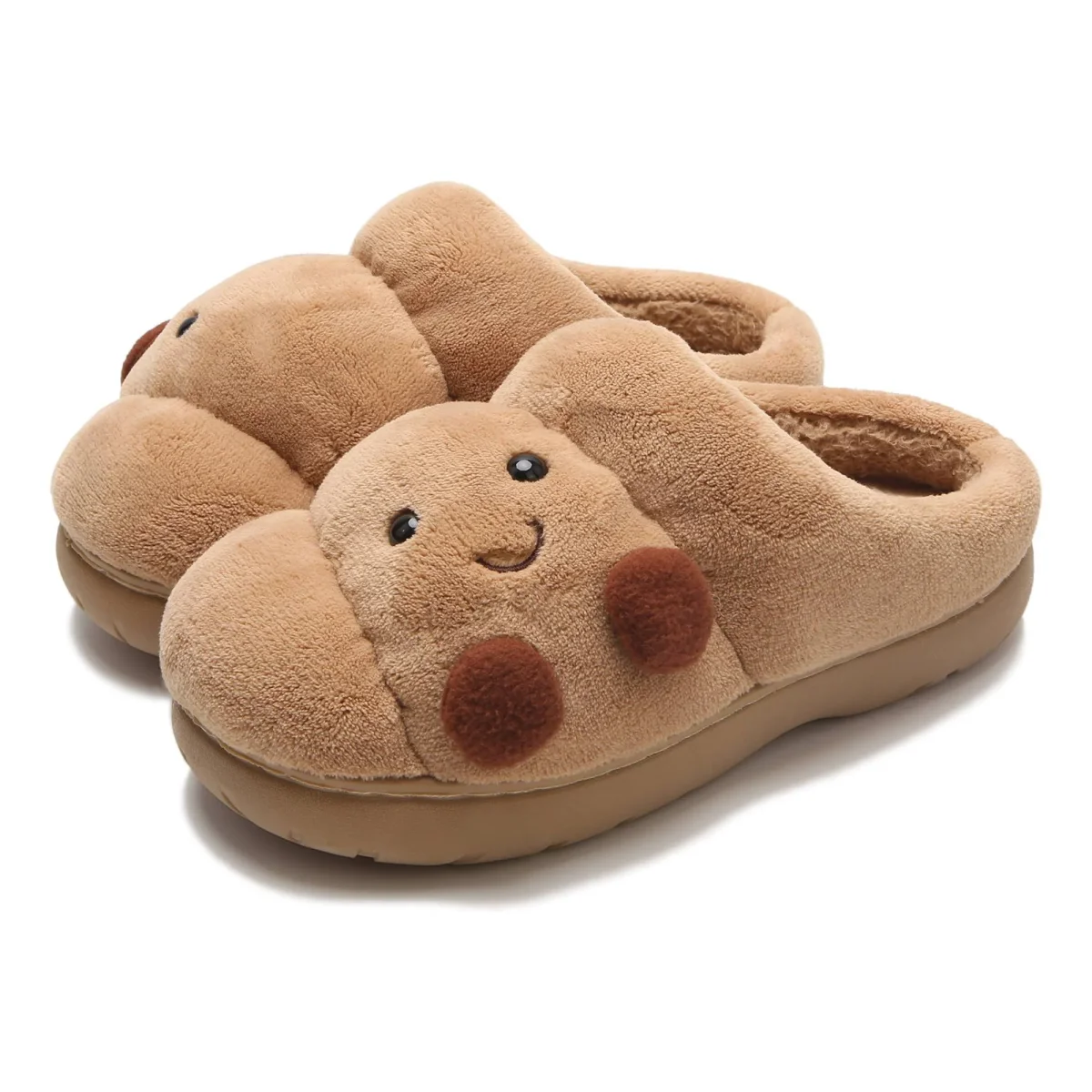 Funny Croissant Fluffy Croissant Bread Slippers - Afbeelding 7