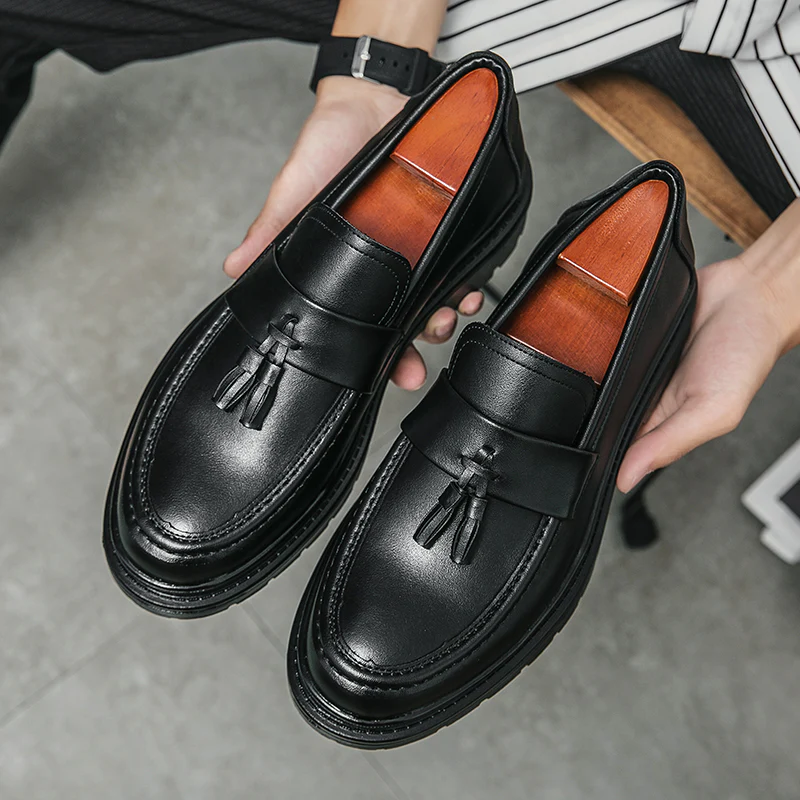 Tassel Loafers Men Slip-on Comfortable Platform
