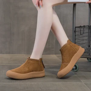 Winter Genuine Leather Women Snow Boots