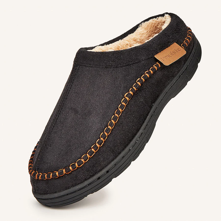 Winter Warm Soft Faux Suede House Slippers Men - Afbeelding 2