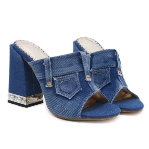 Women Denim Shoes Sexy Ladies High Heels