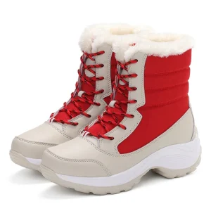 Women Wedges Waterproof Thigh Snow Boots